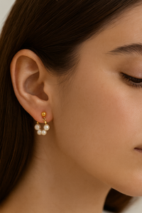 Clara Pearl Hoop Earrings