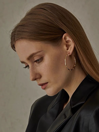 HAZEL BAMBOO HOOP EARRINGS