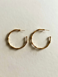 HAZEL BAMBOO HOOP EARRINGS