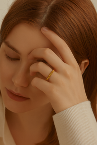 Anette Beaded Gold Ring