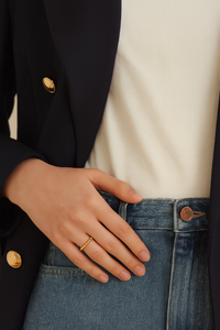 Anette Beaded Gold Ring