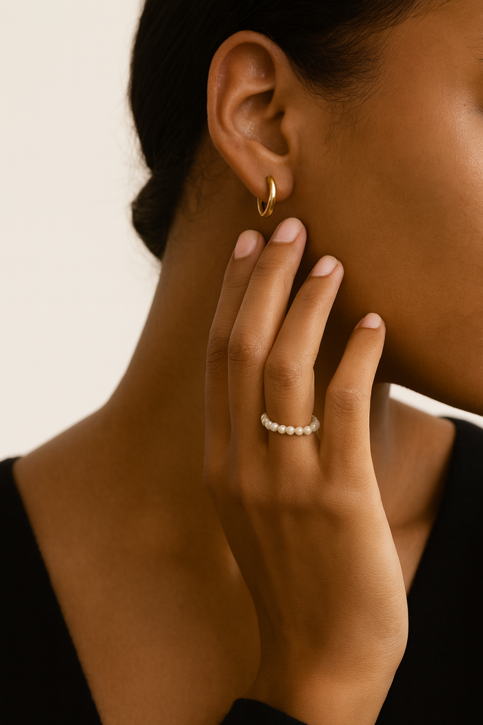 Ansley Pearl Beaded Ring