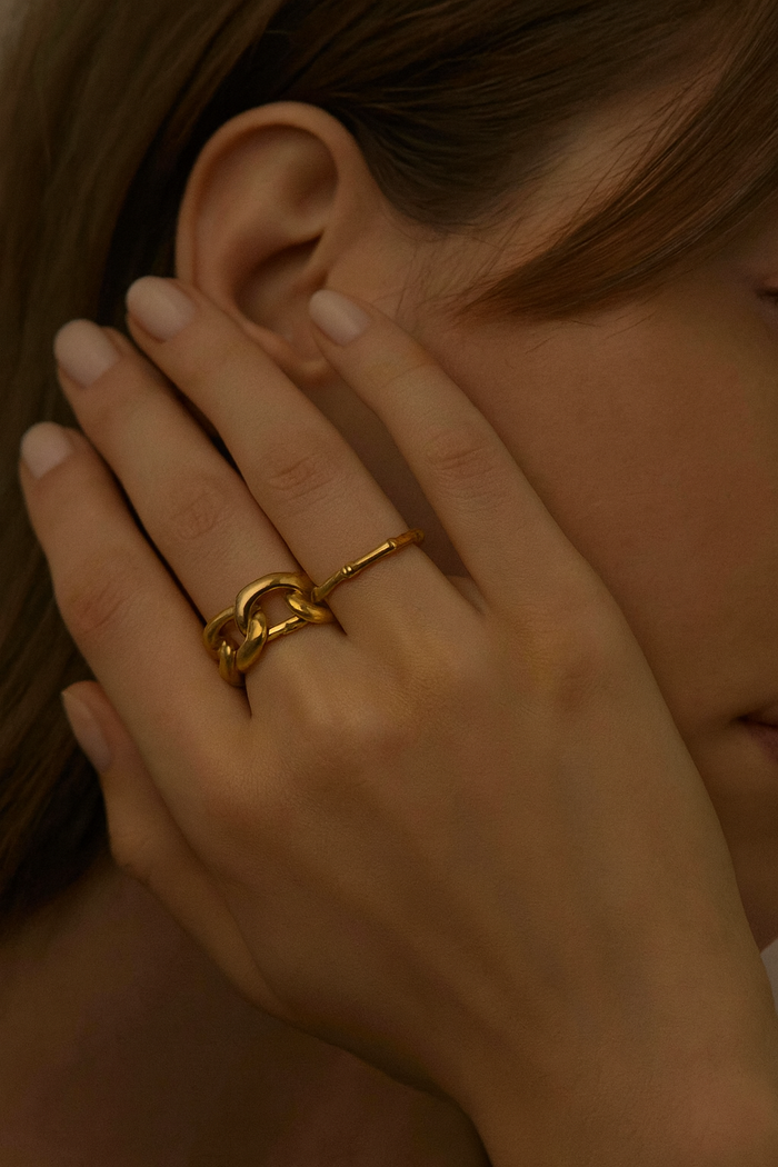 EDNA BAMBOO GOLD RING