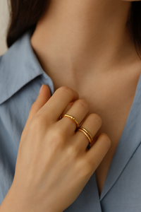 EDNA BAMBOO GOLD RING