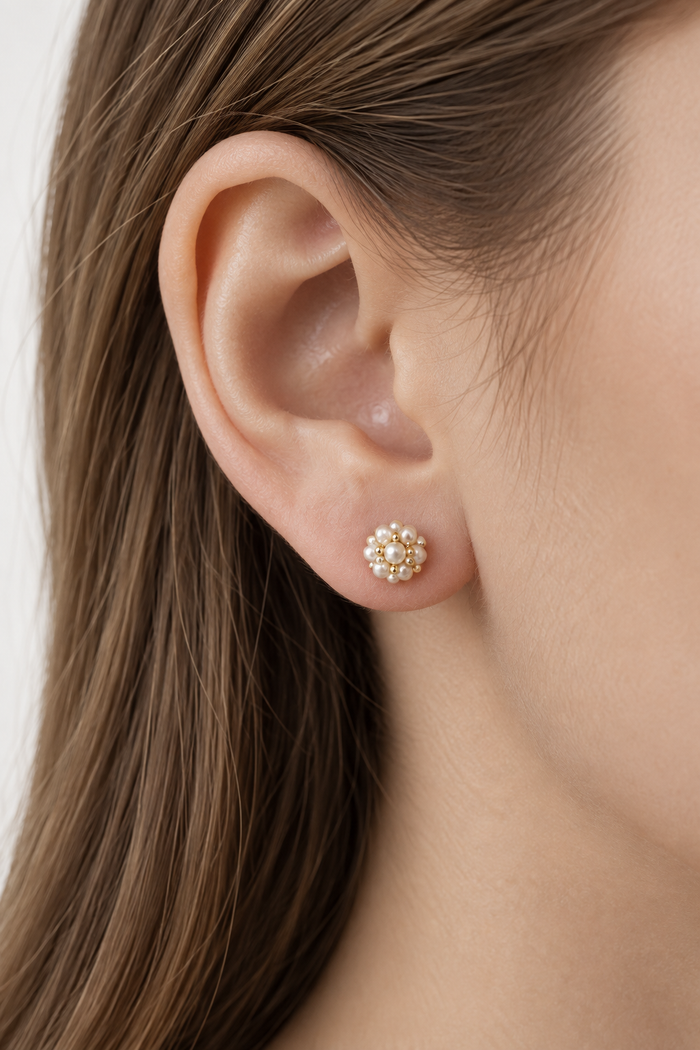 Gina Pearl Cluster Earrings