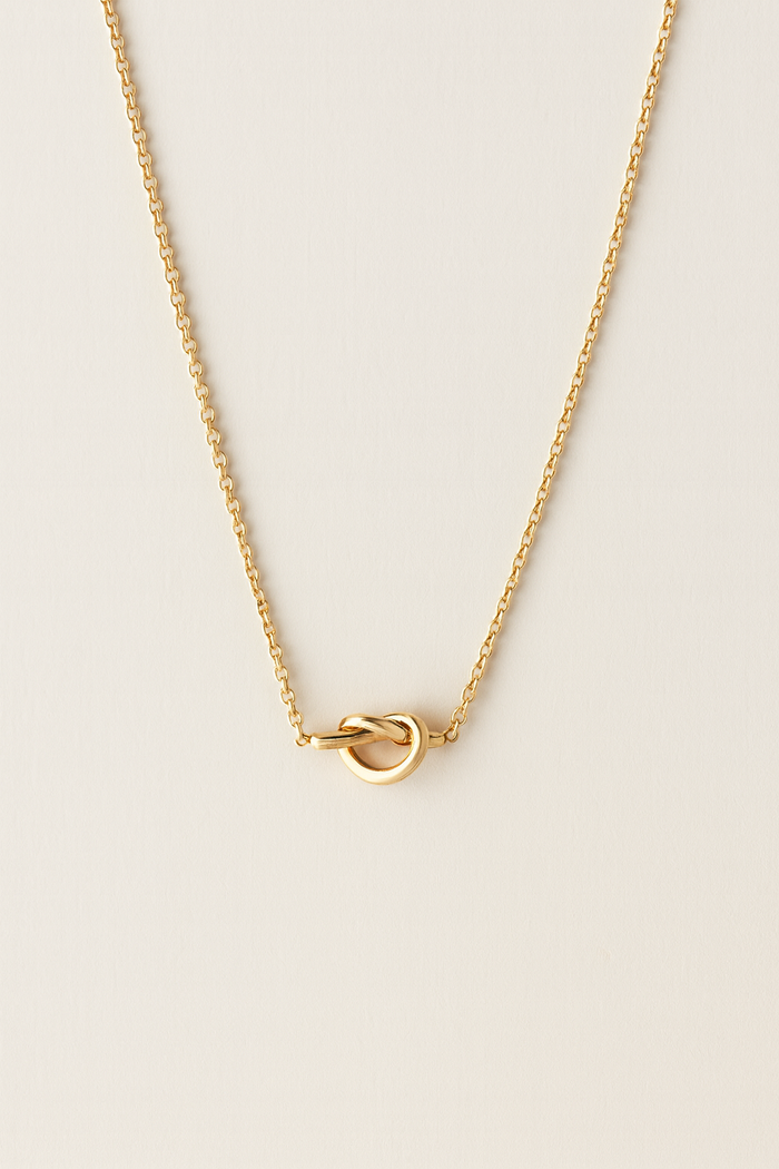 Gleam Knot Charm Necklace
