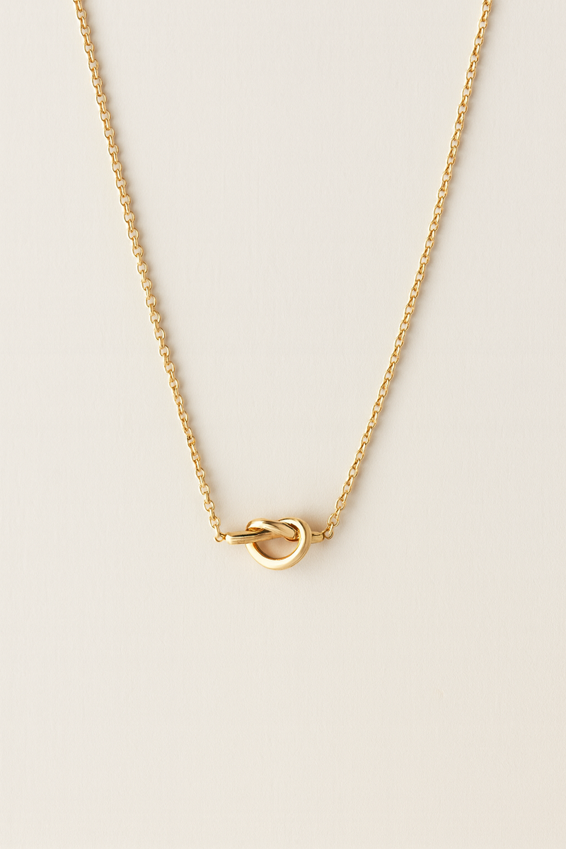 Gleam Knot Charm Necklace