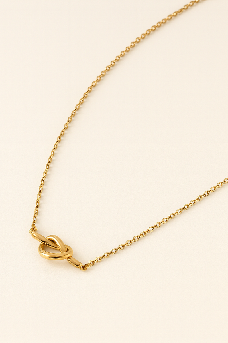 Gleam Knot Charm Necklace