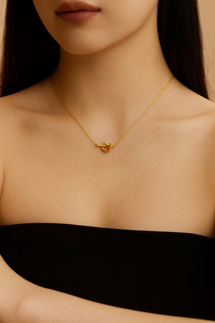 Gleam Knot Charm Necklace