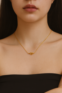 Gleam Knot Charm Necklace