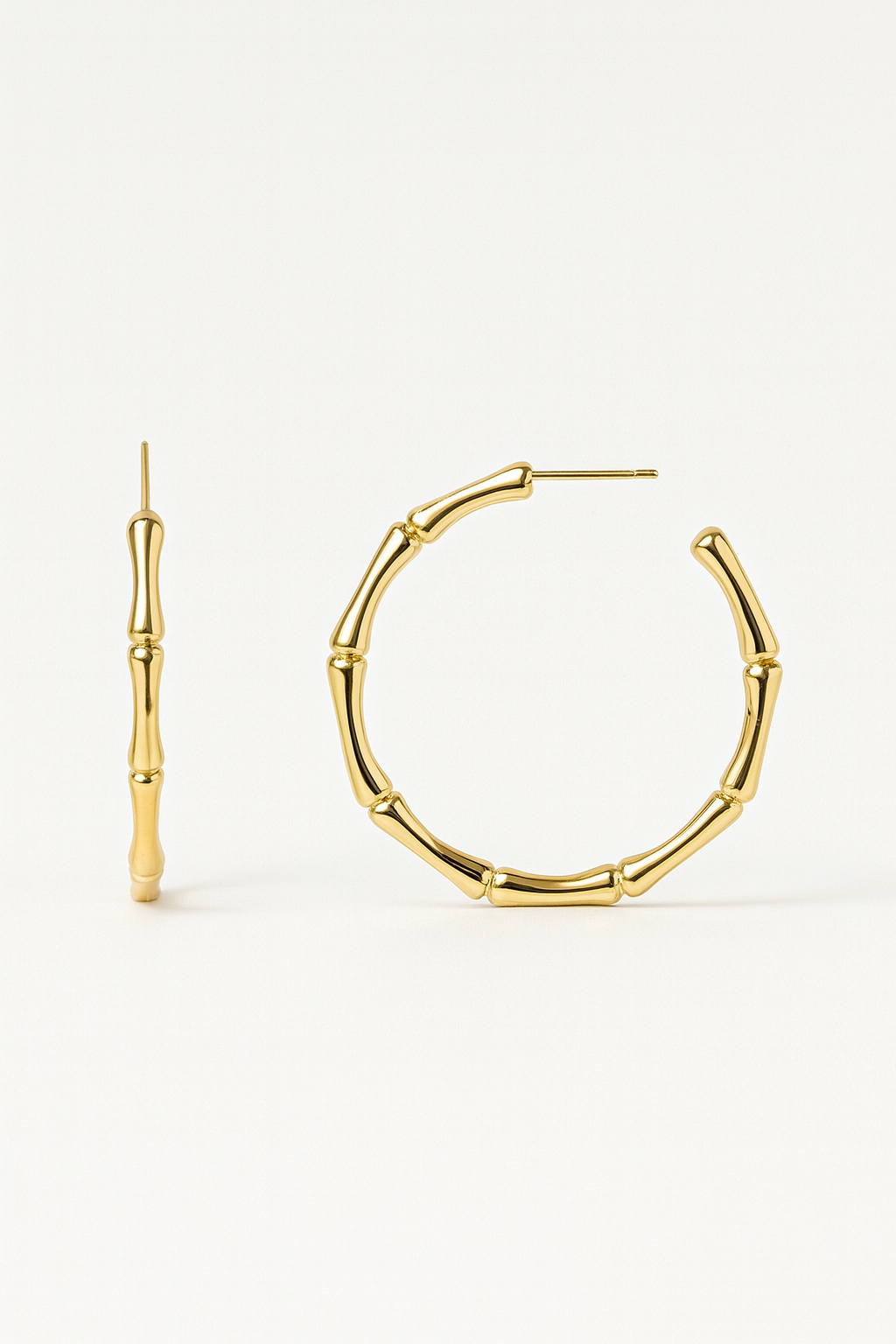HAZEL BAMBOO HOOP EARRINGS