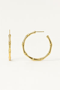 HAZEL BAMBOO HOOP EARRINGS