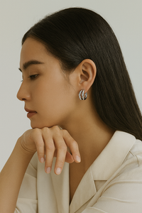 HERA DOUBLE HOOP EARRINGS