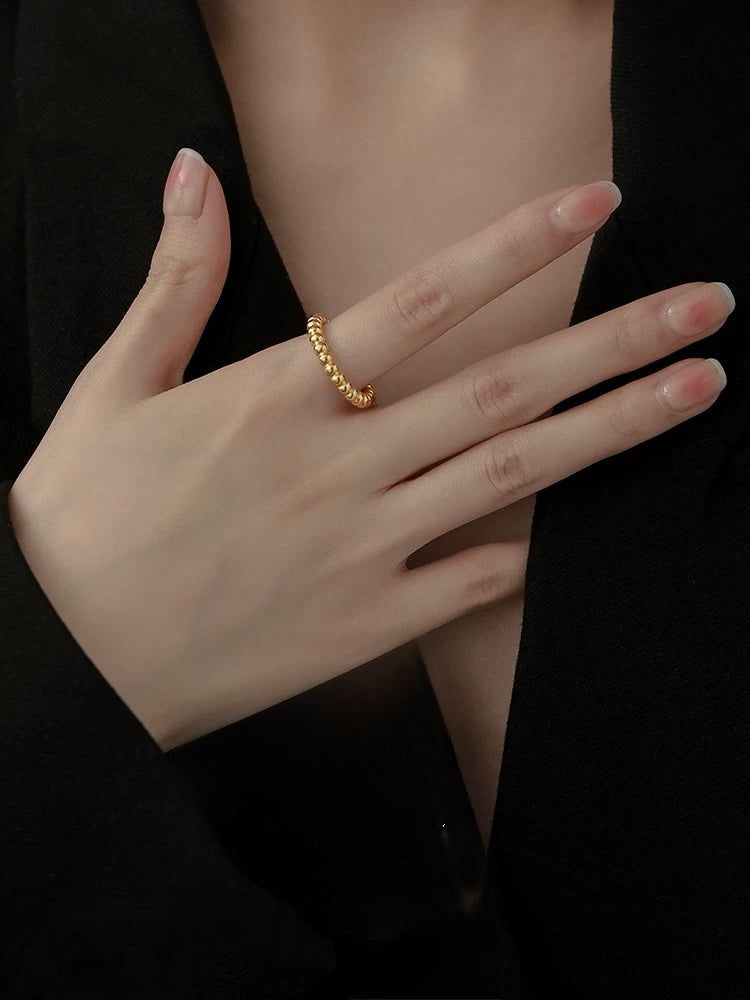 Anette Beaded Gold Ring