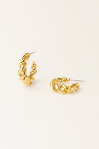 JULIA GOLD HALF HOOPS