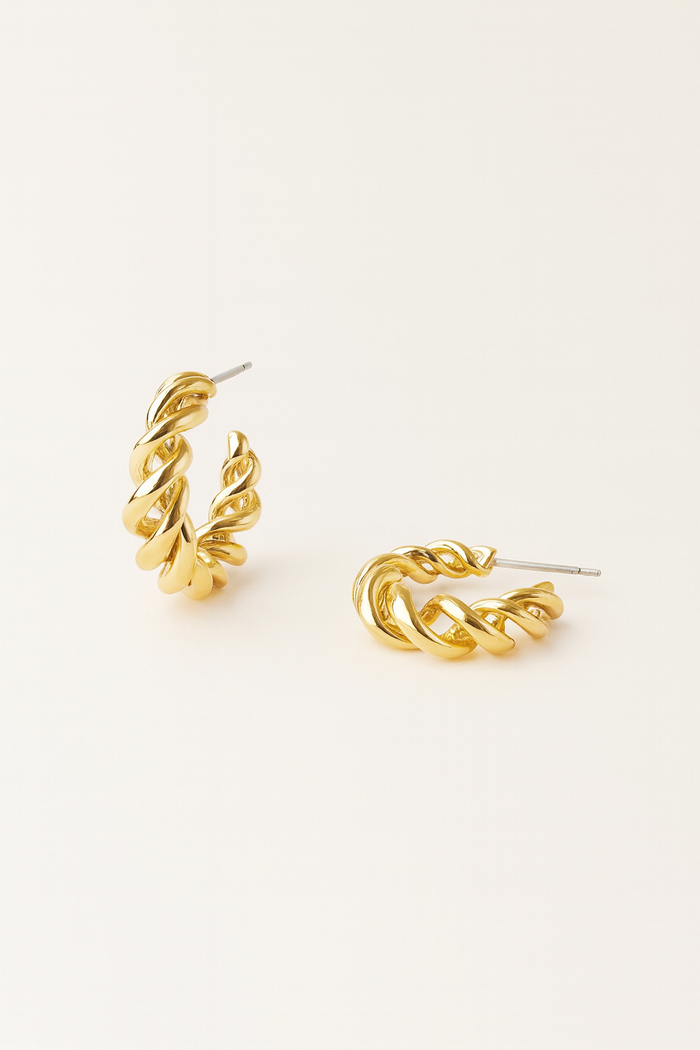 JULIA GOLD HALF HOOPS