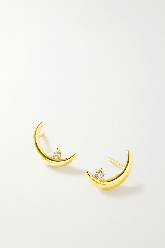 LUNE WHITE SAPPHIRE EARRINGS