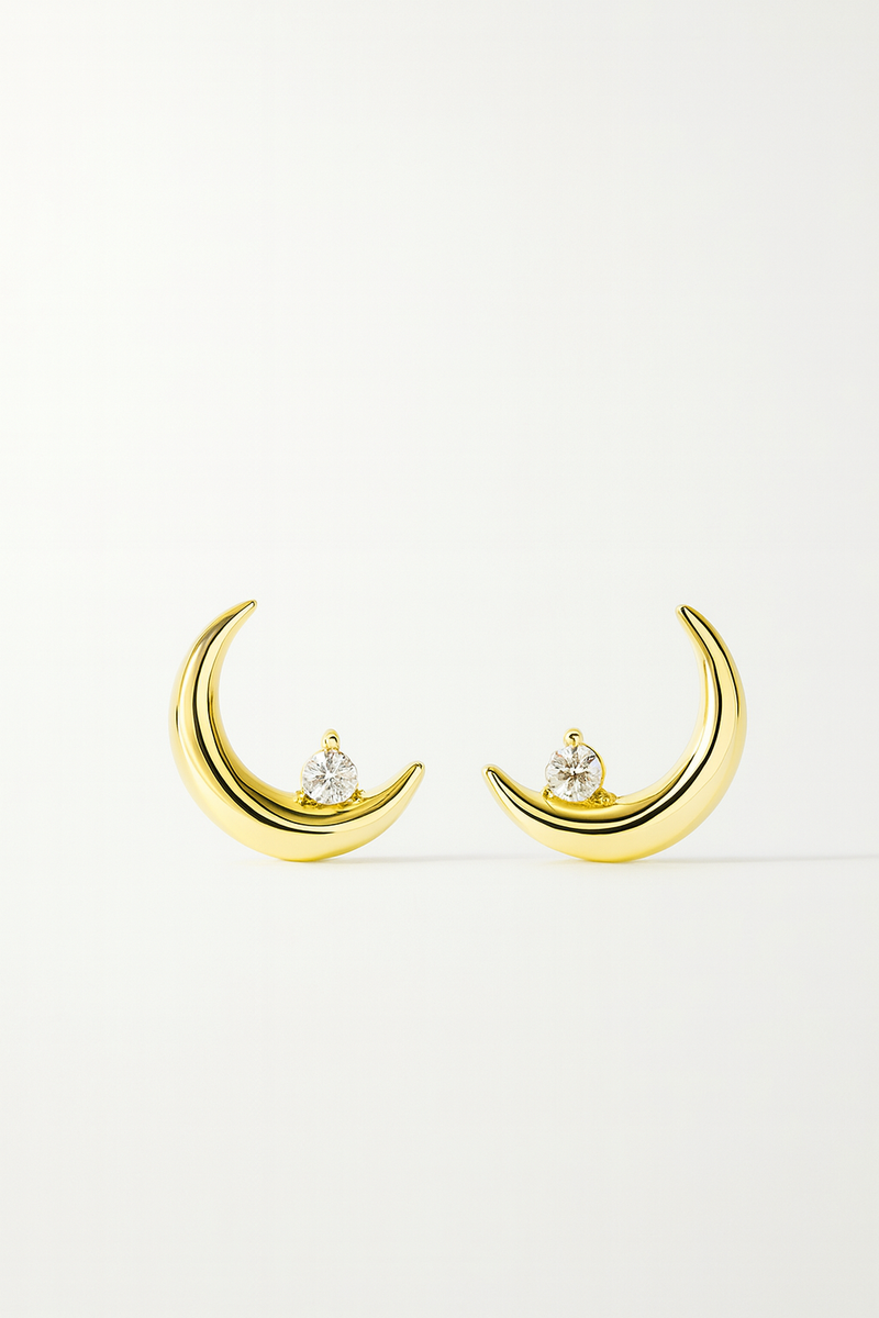 LUNE WHITE SAPPHIRE EARRINGS