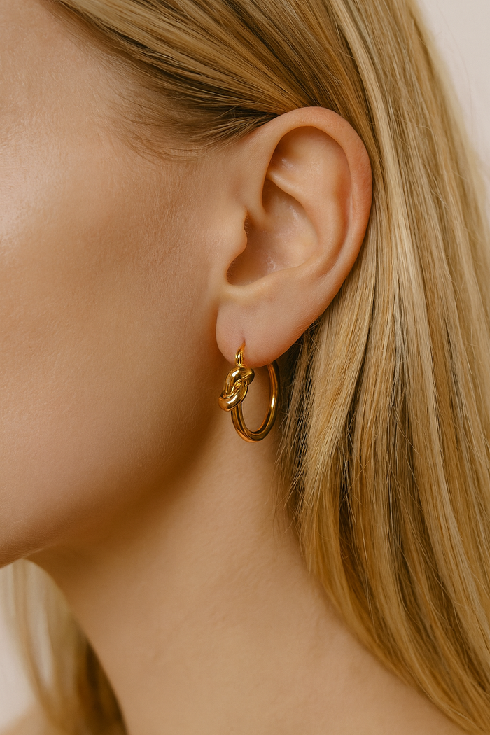MIA GOLD KNOT EARRINGS