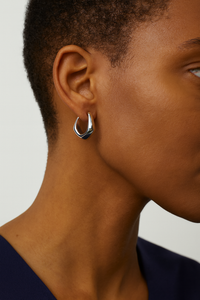 MYKA HALF GEO HOOPS