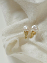 Baroque Pearl Ice Cream Earrings