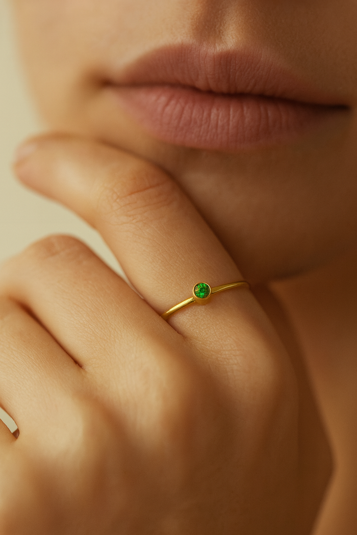 REIA GREEN TOPAZ RING