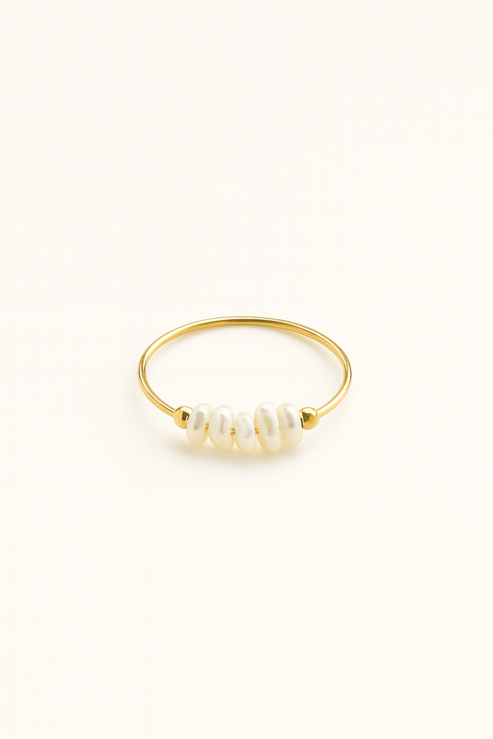 Gwenyth Stacked Pearls Ring