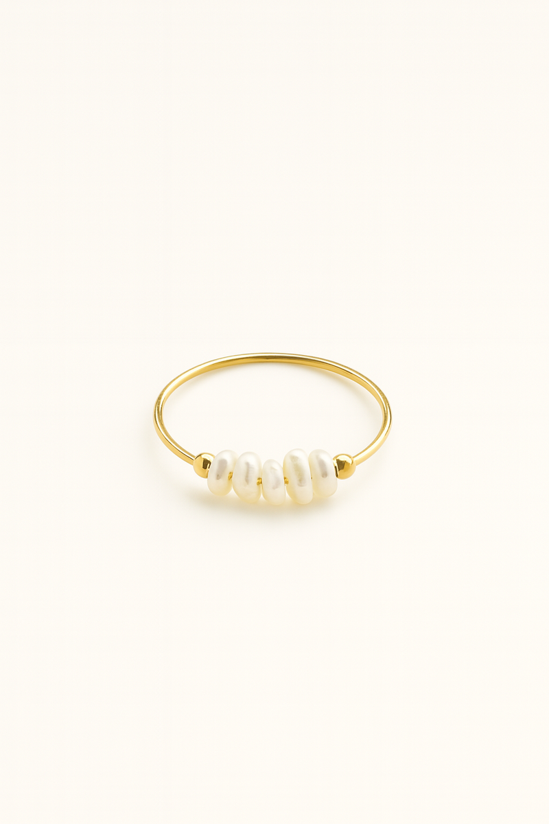 Gwenyth Stacked Pearls Ring