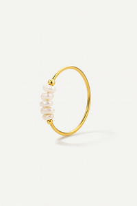 Gwenyth Stacked Pearls Ring