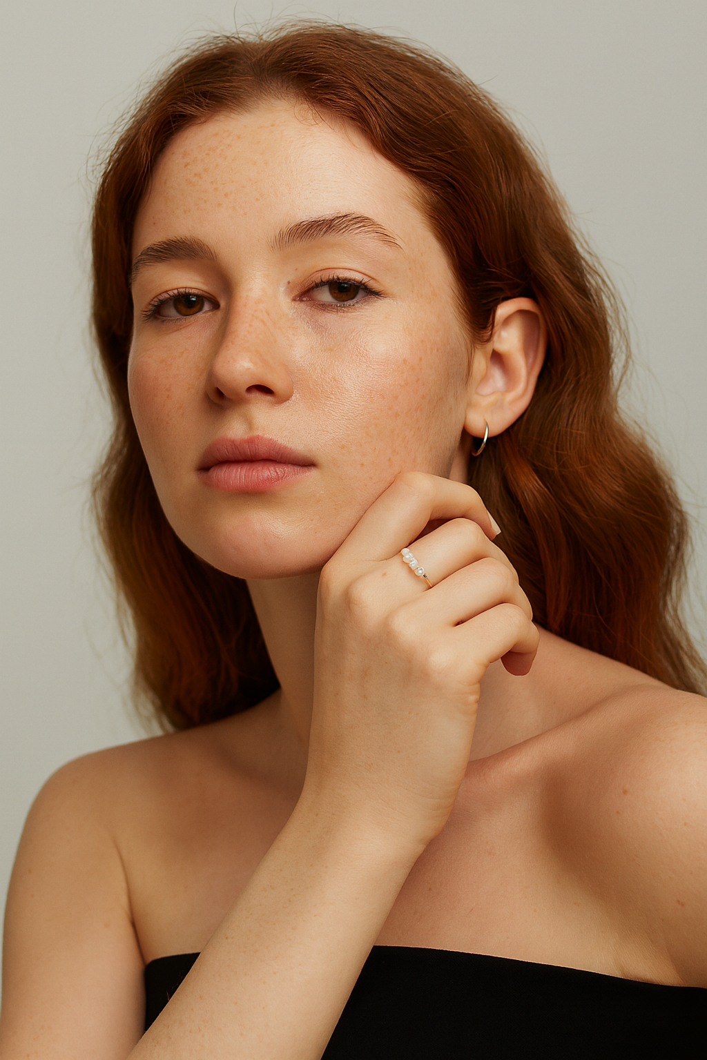 Gwenyth Stacked Pearls Ring