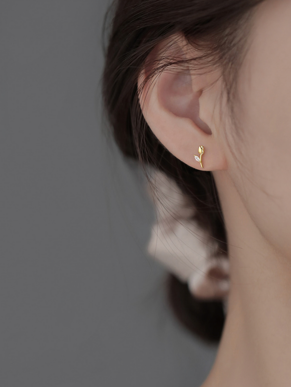 FREJA ROSE EAR STUDS – Plain.J